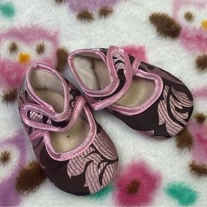 Baby Bella Maya brocade pink shoes